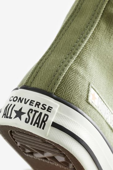 Converse all star olive green best sale