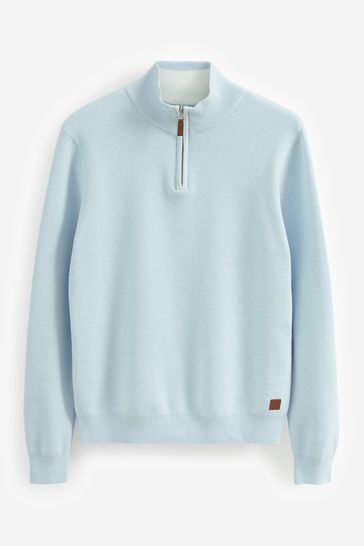 Blue store zip jumper