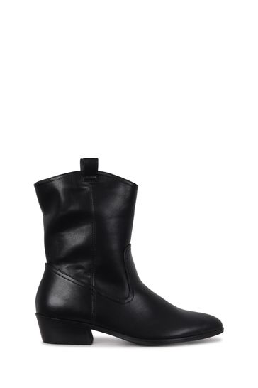 Black western sales style ankle boots