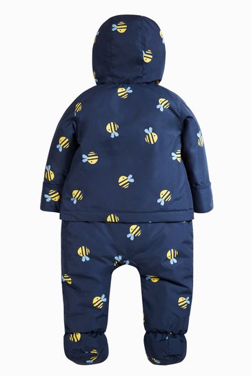 Buy Frugi Navy Blue Bumble Bee 2 in 1 Pramsuit to Coat from Next