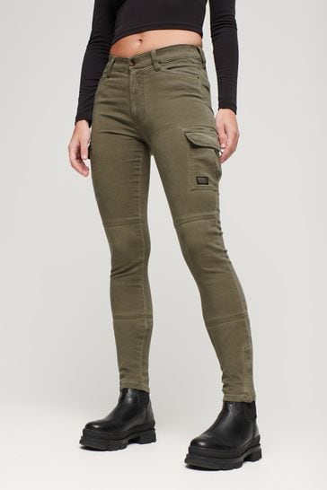 Superdry Green Skinny Fit Cargo Joggers