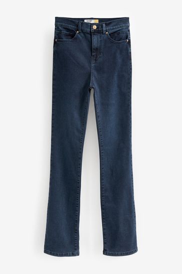 Buy Inky Blue Single Button Lift Slim Shape Bootcut Jeans from