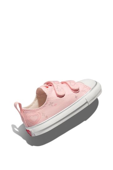 Converse white & red all star 2v trainers toddler clearance