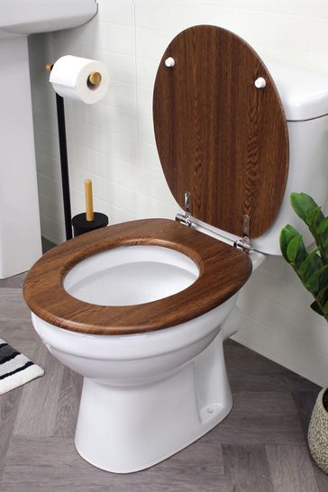 Brown wood toilet seat new arrivals