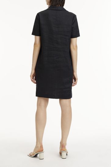 Calvin klein black dress shop with pearls