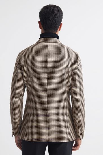 Reiss dogtooth blazer top