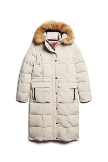 Superdry grey on sale puffer coat