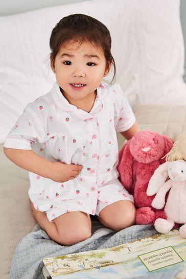 JoJo Maman B b White Woven Pyjamas