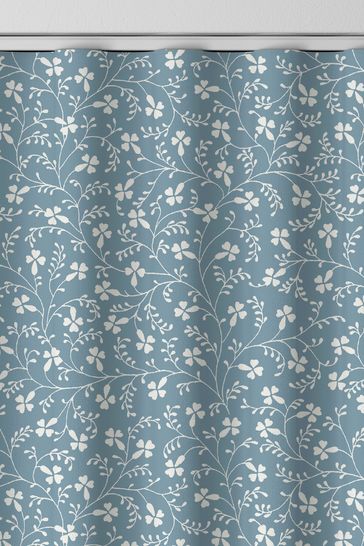 Laura Ashley Newport Blue Campion Made to Measure Curtains