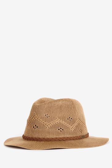 Buy Barbour Beige Womens Flowerdale Trilby Summer Hat from Next