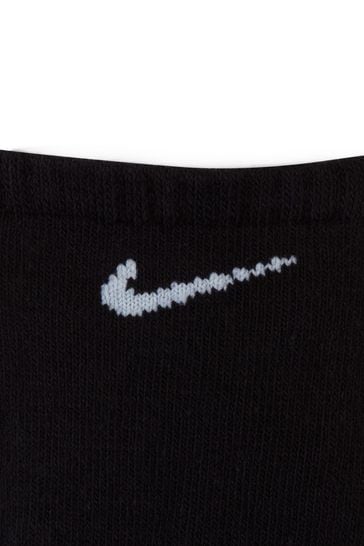 Buy Nike Black 3 Pack Adult Everyday Cushioned Trainer Socks from