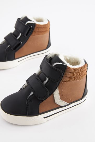 Buy Black Standard Fit F Warm Lined Touch Fastening Boots from