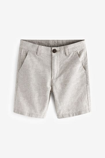 Stone Linen Blend Chino Shorts (3-16yrs)