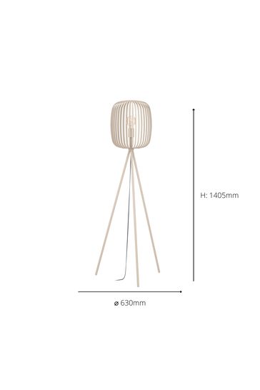 Eglo Cream Romazzina Contemporary Caged Tripod Floor Lamp