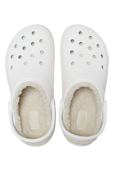 White new arrivals fuzzy crocs