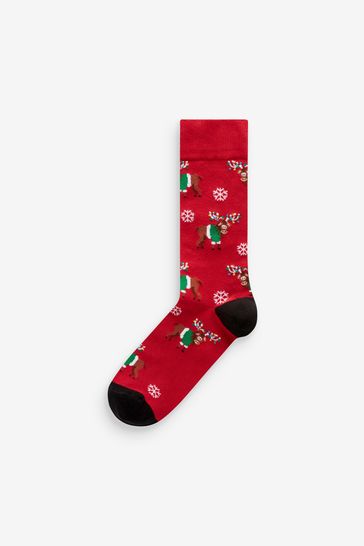Christmas Pattern 5 Pack Christmas Novelty Socks