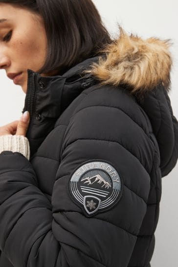 Buy Superdry Fuji Hooded Next Jacket Mid Puffer Deutschland Length bei