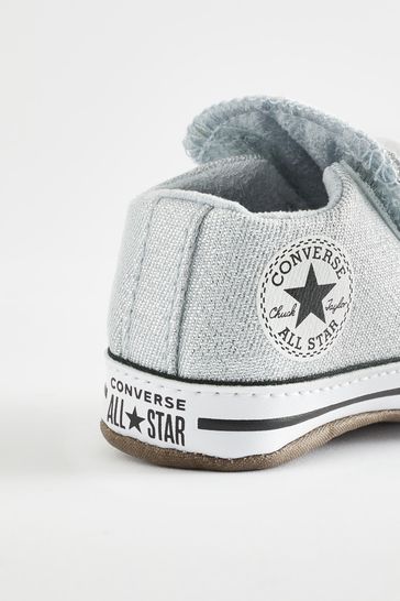 Converse white glitter store