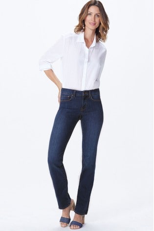 NYDJ Mid Blue Marilyn Straight Jeans