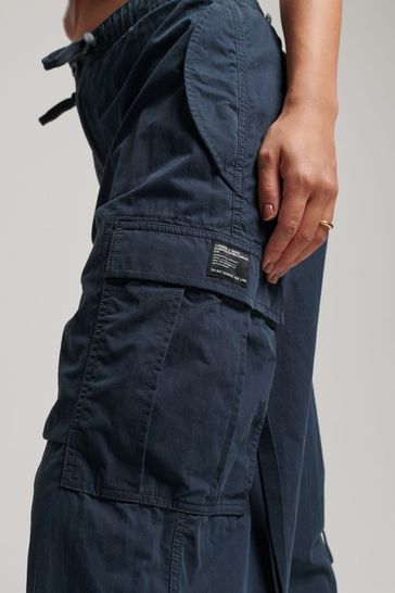 Buy Superdry Blue Parachute Grip Cargo Utility Trousers from Next Luxembourg