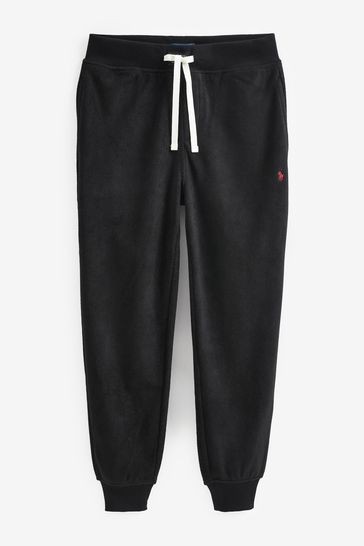 Polo Ralph Lauren Navy Brushed Fleece Sleep Logo Black Joggers