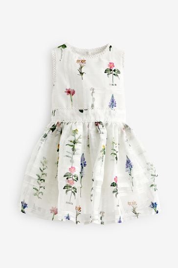 Baker by Ted Baker White Floral Burnout Dress