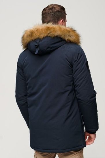 Superdry Blue Everest Faux Fur Hooded Parka