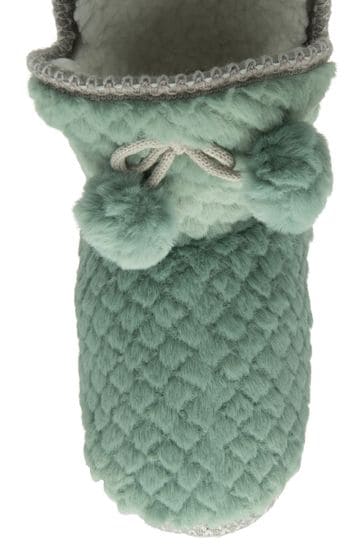 Buy Dunlop Green Ladies Waffle Bootee Slippers from Next Luxembourg
