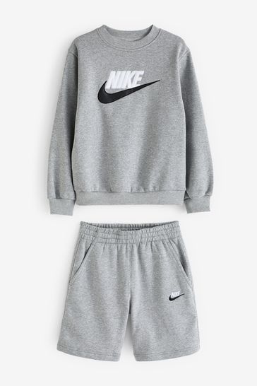 Buy Nike Grey Sweatshirt and Shorts Tracksuit Set from Next Croatia