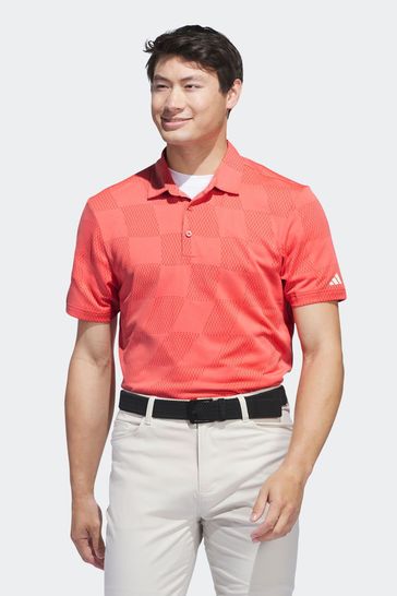 adidas Golf Orange Ultimate365 Textured Polo Shirt