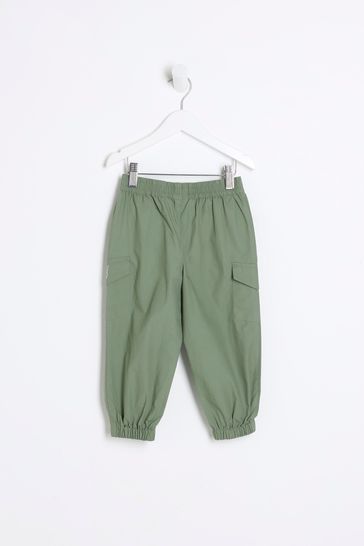 Buy River Island Green Girls Pull On Cargo Trousers from Next