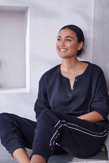 Waffle cotton pyjamas top