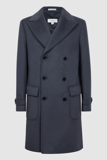 Benetton mid length deals hidden double breasted coat
