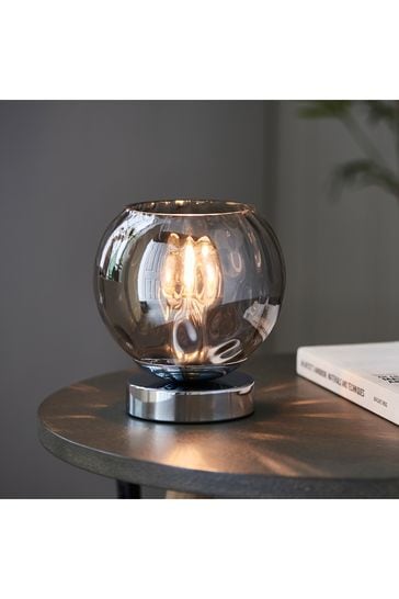 Gallery Home Chrome Dilan 1 Bulb Table Lamp