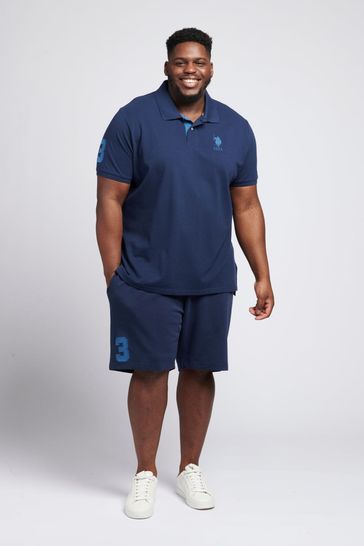 Buy U.S. Polo Assn. Mens Big Tall Player 3 Logo Pique Polo Shirt