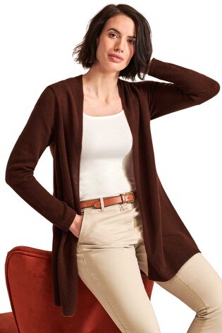Pure Collection Brown Gassato Swing Cardigan