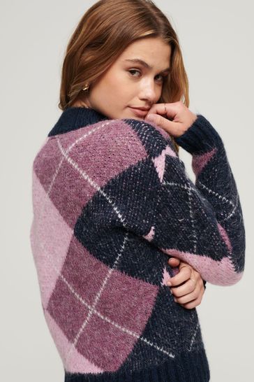 Buy Superdry Blue Boxy Pattern Knitwear Jumper from Next Taiwan