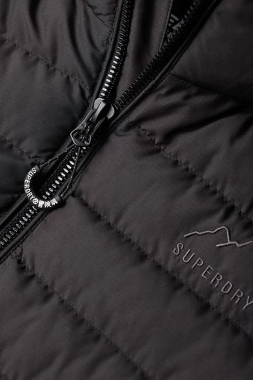 Gilet from Next Sports Buy Hooded Superdry USA Black Fuji Padded