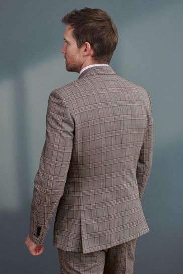 Double breasted grey check suit shop
