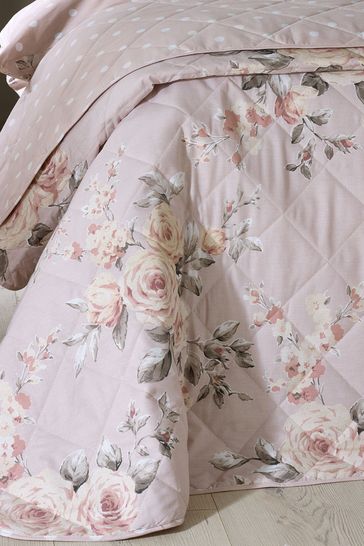 Buy Catherine Lansfield Pink Reversible Canterbury Floral Quilted Bedspread from Next USA