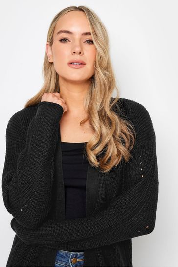 Buy Long Tall Sally Black Longline Ribbed Cardigan from Next