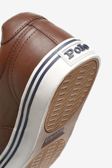 Buy Polo Ralph Lauren Hanford Leather Logo Trainers from Next Austria