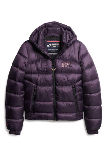 Buy Superdry Purple Sports Puffer Bomber Jacket from Next Singapore