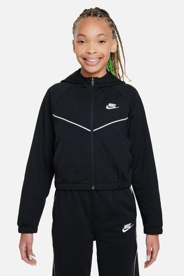 Womens nike on sale black tracksuit