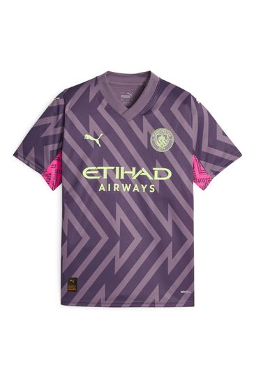 Buy Puma Purple Kids Manchester City Goalkeeper Shirt 2023 24 from