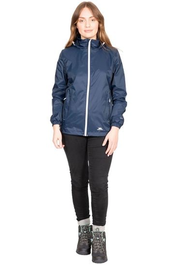 Trespass Blue Sabrina Waterproof and Breathable Rain Jacket