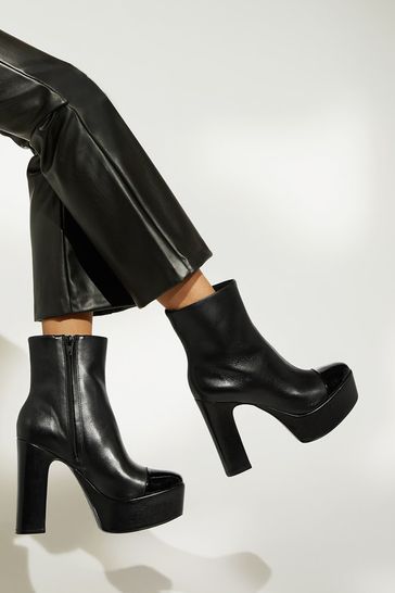 jeans Indica operatie Buy Dune London Orline Platform Toe Cap Black Ankle Boots from Next  Luxembourg