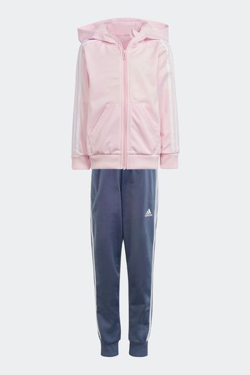 Chándal brillante con 3 rayas en rosa/azul Sportswear Essentials de adidas