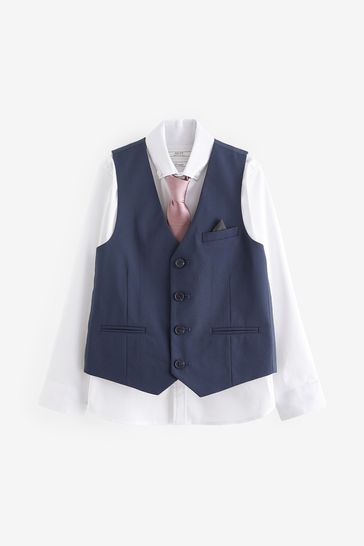 Next blue waistcoat cheap