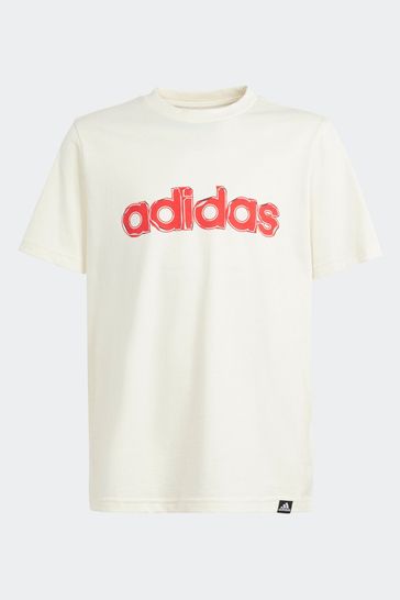 adidas White Sportswear Table Growth Graphic T-Shirt